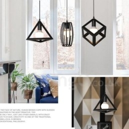 Lámpara colgante moderna contemporánea de metal multicolor de 1 luz