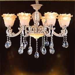 Lámpara colgante de cristal retro de estilo europeo Lámpara americana