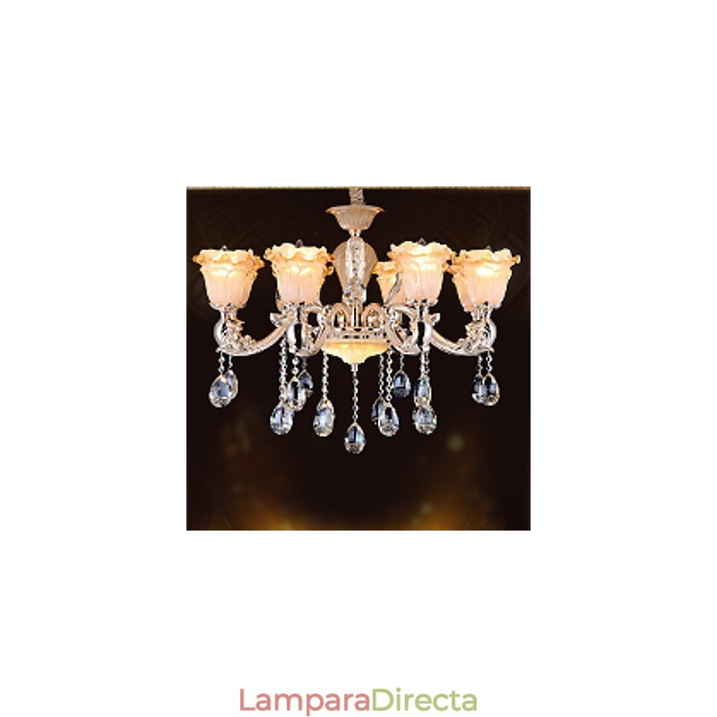 Lámpara colgante de cristal retro de estilo europeo Lámpara americana
