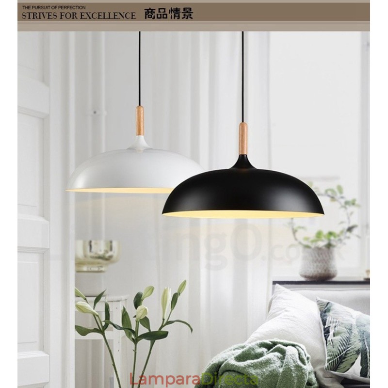 Lámpara colgante de metal moderna contemporánea de 1 luz para dormitorio