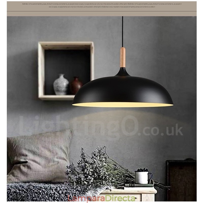 Lámpara colgante de metal moderna contemporánea de 1 luz para dormitorio