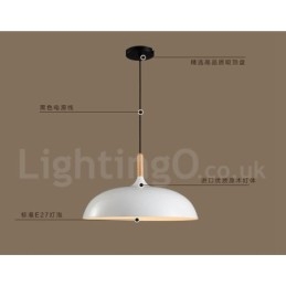 Lámpara colgante de metal moderna contemporánea de 1 luz para dormitorio