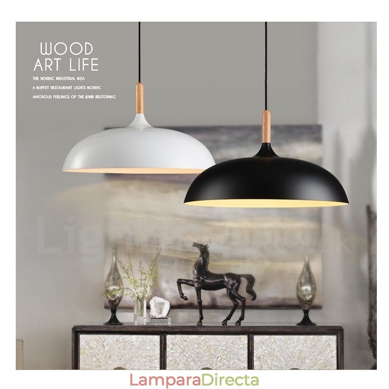 Lámpara colgante de metal moderna contemporánea de 1 luz para dormitorio
