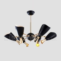 Lámpara de araña moderna contemporánea de 6 luces