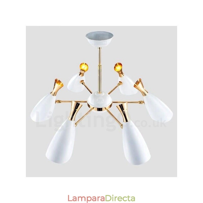 Lámpara de araña moderna contemporánea de 6 luces