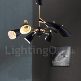 Lámpara de araña moderna contemporánea de 6 luces