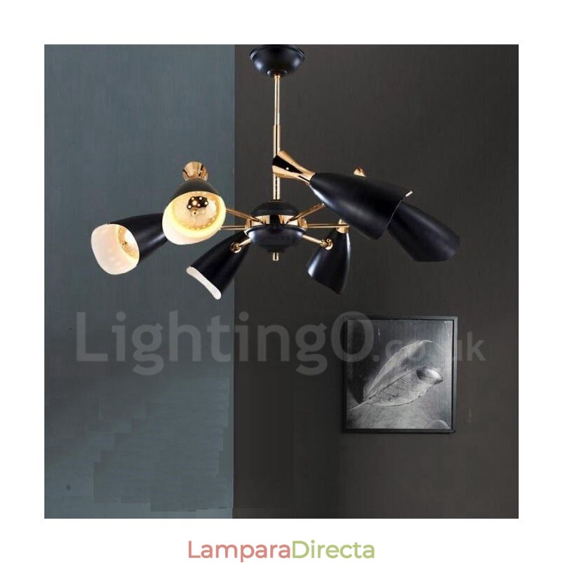 Lámpara de araña moderna contemporánea de 6 luces