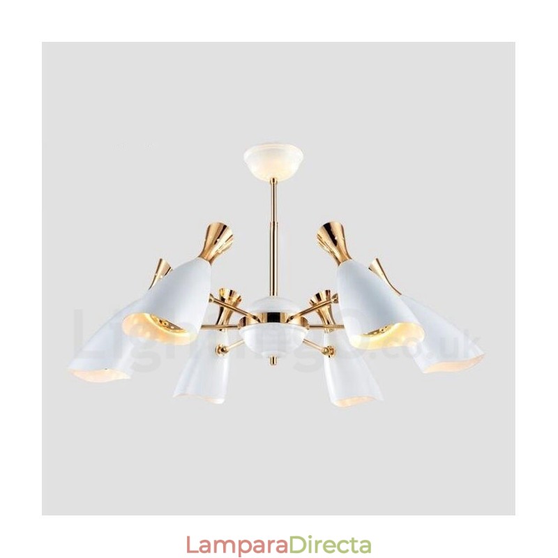 Lámpara de araña moderna contemporánea de 6 luces