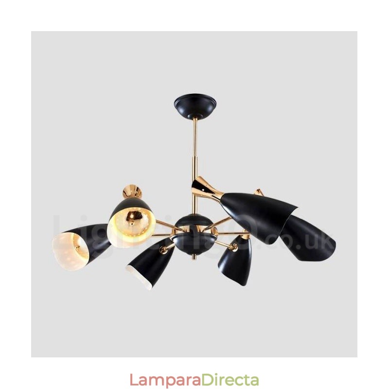 Lámpara de araña moderna contemporánea de 6 luces