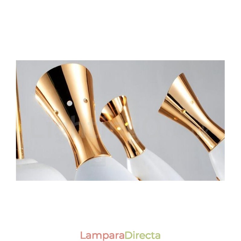 Lámpara de araña moderna contemporánea de 6 luces