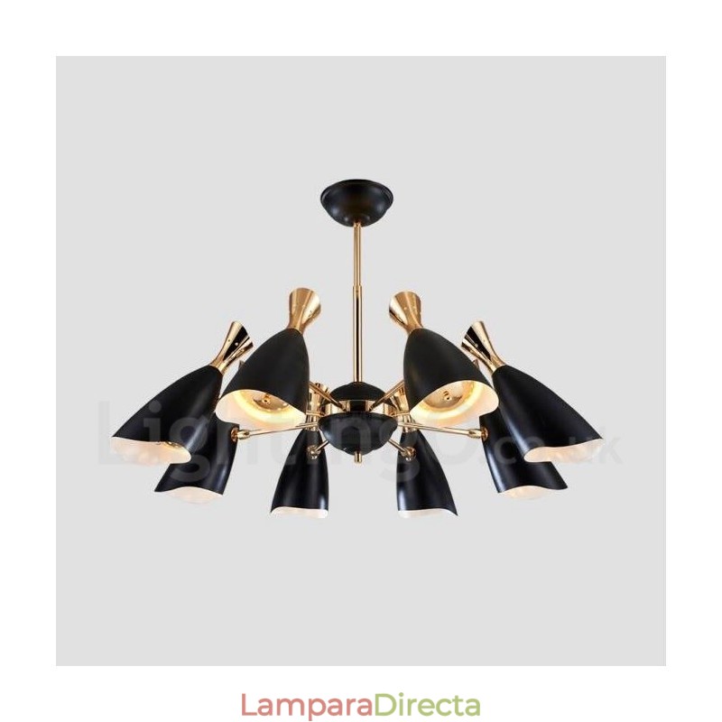 Lámpara de araña moderna contemporánea de 8 luces