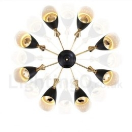 Lámpara de araña moderna contemporánea de 8 luces