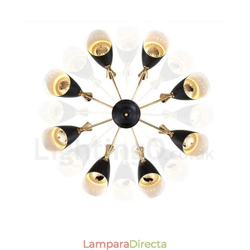 Lámpara de araña moderna contemporánea de 8 luces