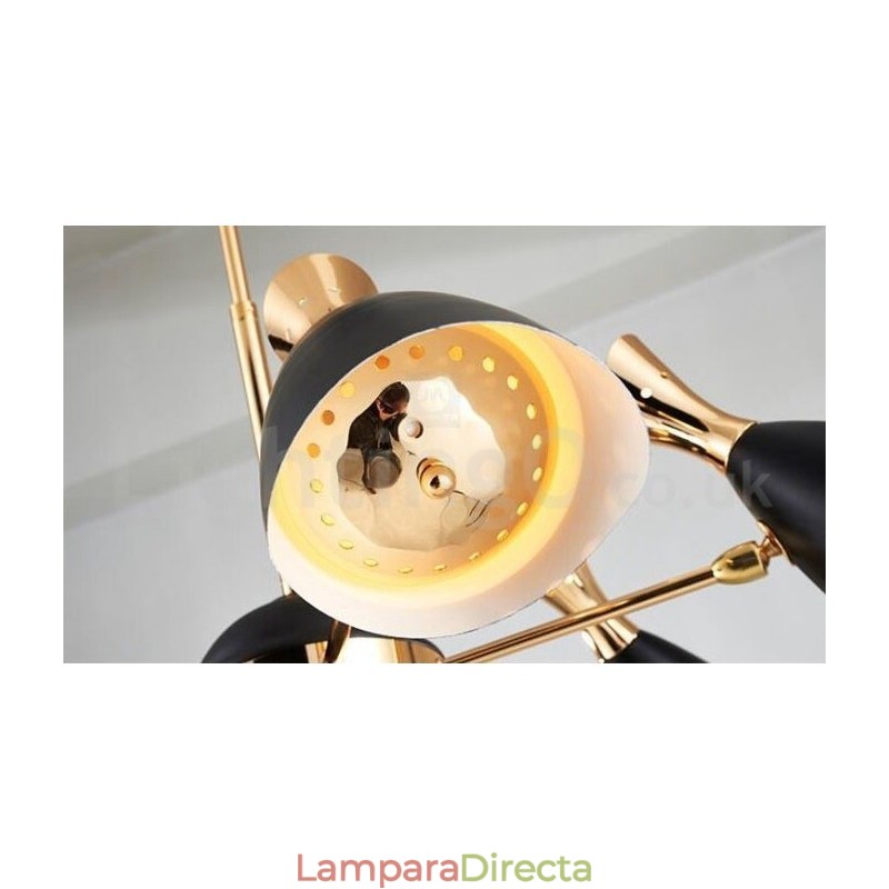 Lámpara de araña moderna contemporánea de 8 luces