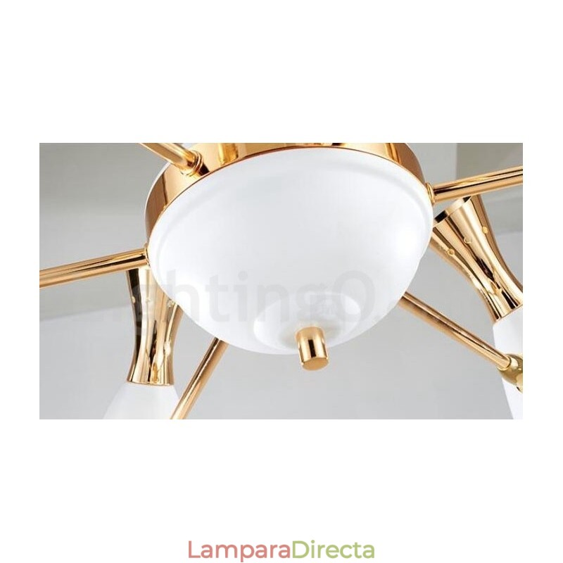 Lámpara de araña moderna contemporánea de 8 luces