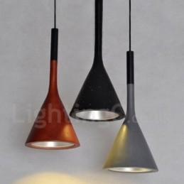 Lámpara colgante de hormigón vintage de 1 luz