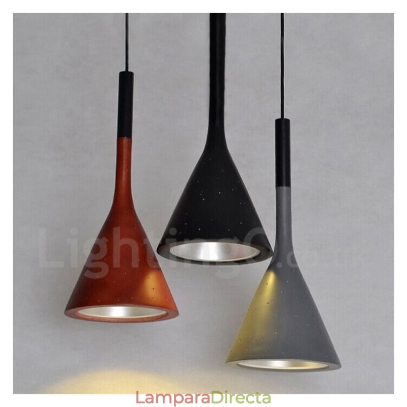 Lámpara colgante de hormigón vintage de 1 luz