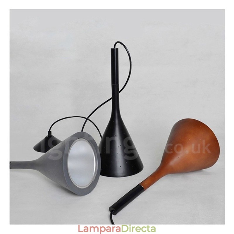Lámpara colgante de hormigón vintage de 1 luz