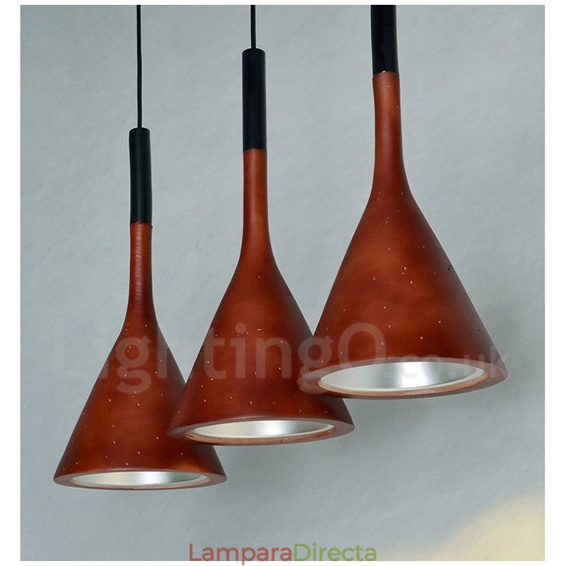Lámpara colgante de hormigón vintage de 1 luz