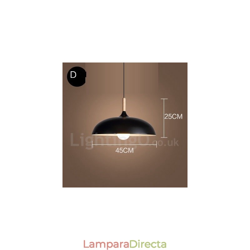 Lámpara colgante contemporánea moderna de 1 luz