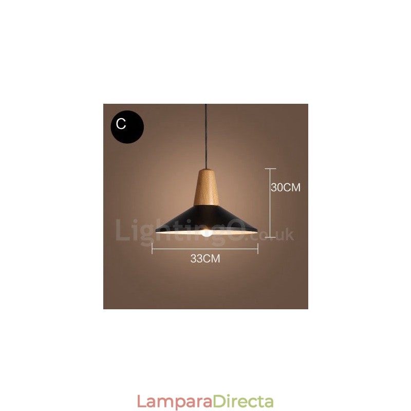 Lámpara colgante contemporánea moderna de 1 luz
