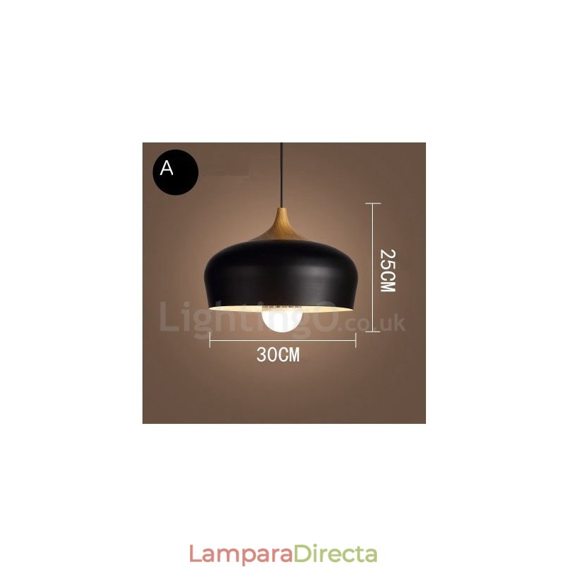 Lámpara colgante contemporánea moderna de 1 luz