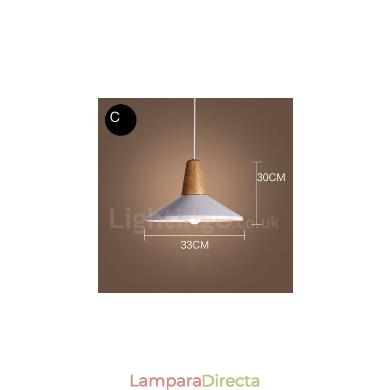 Lámpara colgante contemporánea moderna de 1 luz