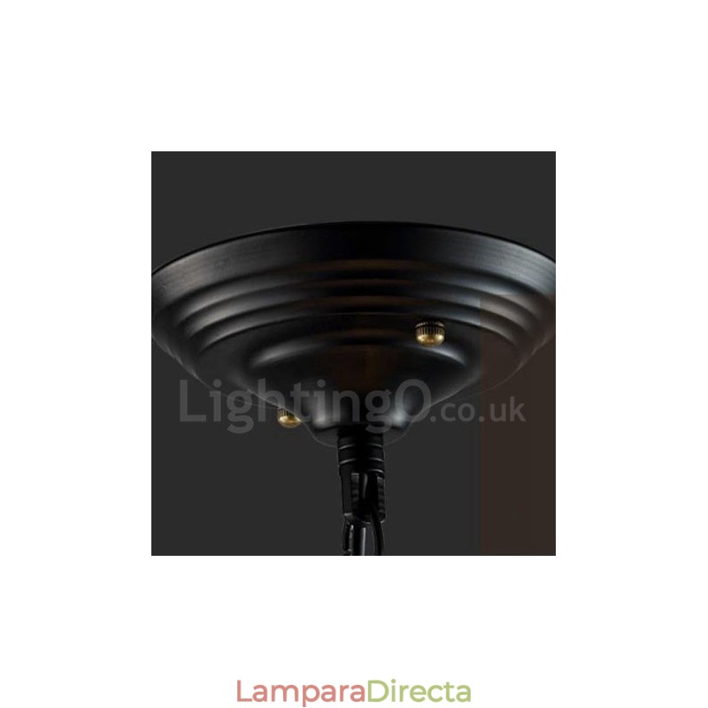 Lámpara colgante vintage de metal con 6 luces y globo