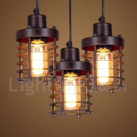 Lámpara colgante de cobre retro vintage de 1 luz Lámpara colgante de cobre retro vintage de 1 luz