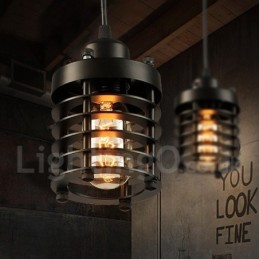 Lámpara colgante de cobre retro vintage de 1 luz