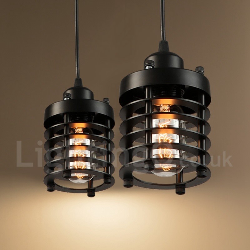 Lámpara colgante de cobre retro vintage de 1 luz