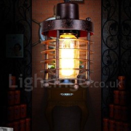 Lámpara colgante de cobre retro vintage de 1 luz