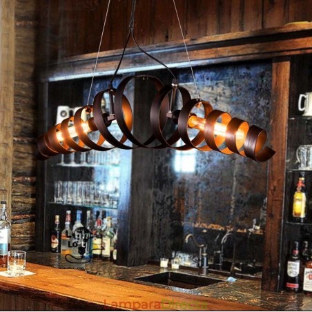 Lámpara de hierro retro moderna minimalista estilo industrial araña Lámpara de hierro retro moderna minimalista estilo industrial araña