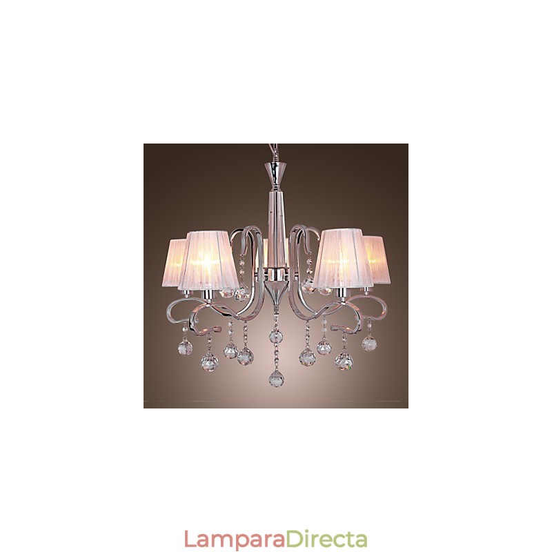 Lámpara de araña moderna contemporánea de cristal galvanizado