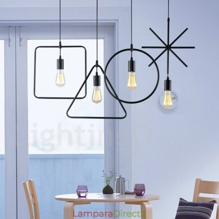 Lámpara colgante moderna contemporánea de metal de 1 luz Lámpara colgante moderna contemporánea de metal de 1 luz