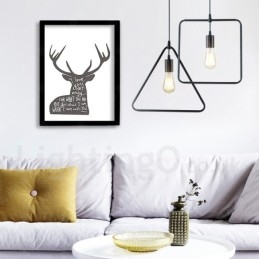 Lámpara colgante moderna contemporánea de metal de 1 luz