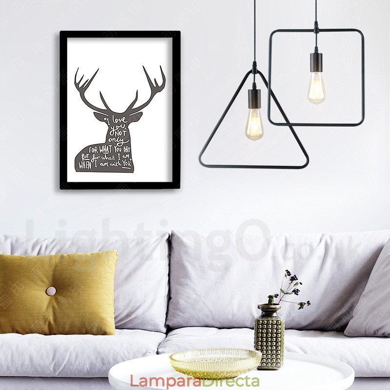 Lámpara colgante moderna contemporánea de metal de 1 luz
