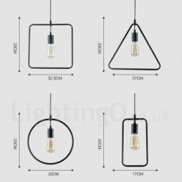 Lámpara colgante moderna contemporánea de metal de 1 luz