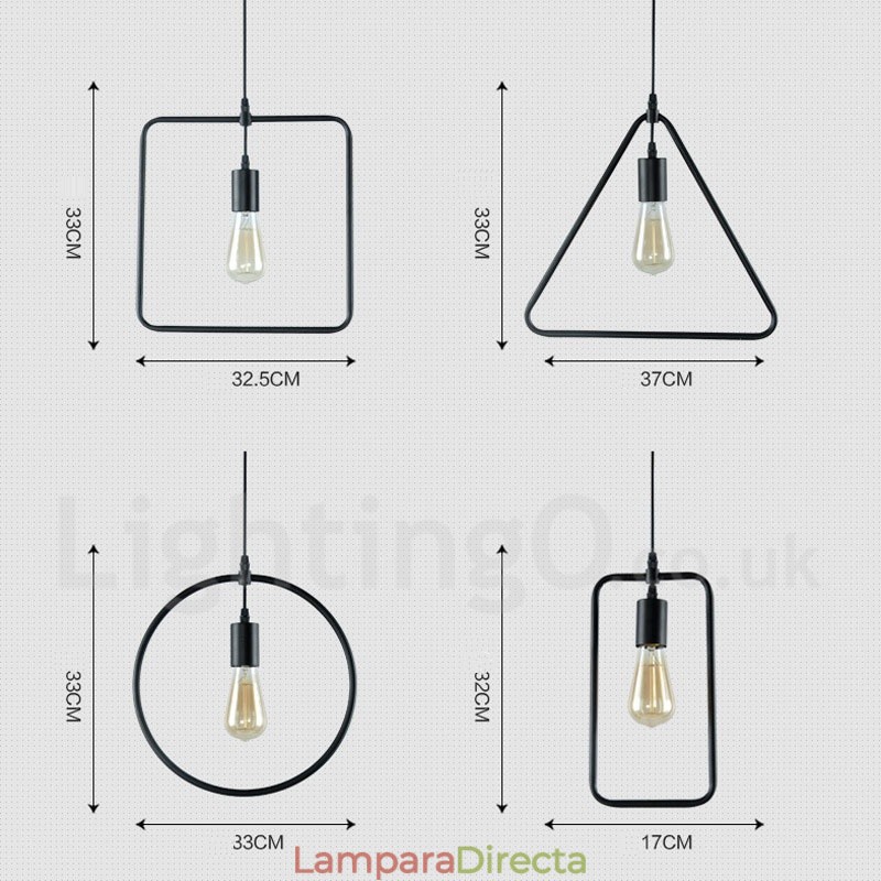 Lámpara colgante moderna contemporánea de metal de 1 luz