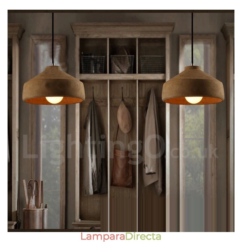 Lámpara colgante de una sola luz de hormigón contemporánea moderna