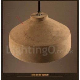 Lámpara colgante de una sola luz de hormigón contemporánea moderna
