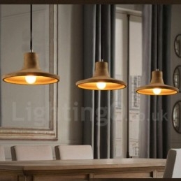Lámpara colgante de una sola luz de hormigón contemporánea moderna