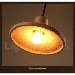 Lámpara colgante de una sola luz de hormigón contemporánea moderna