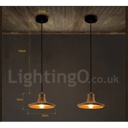 Lámpara colgante de una sola luz de hormigón contemporánea moderna