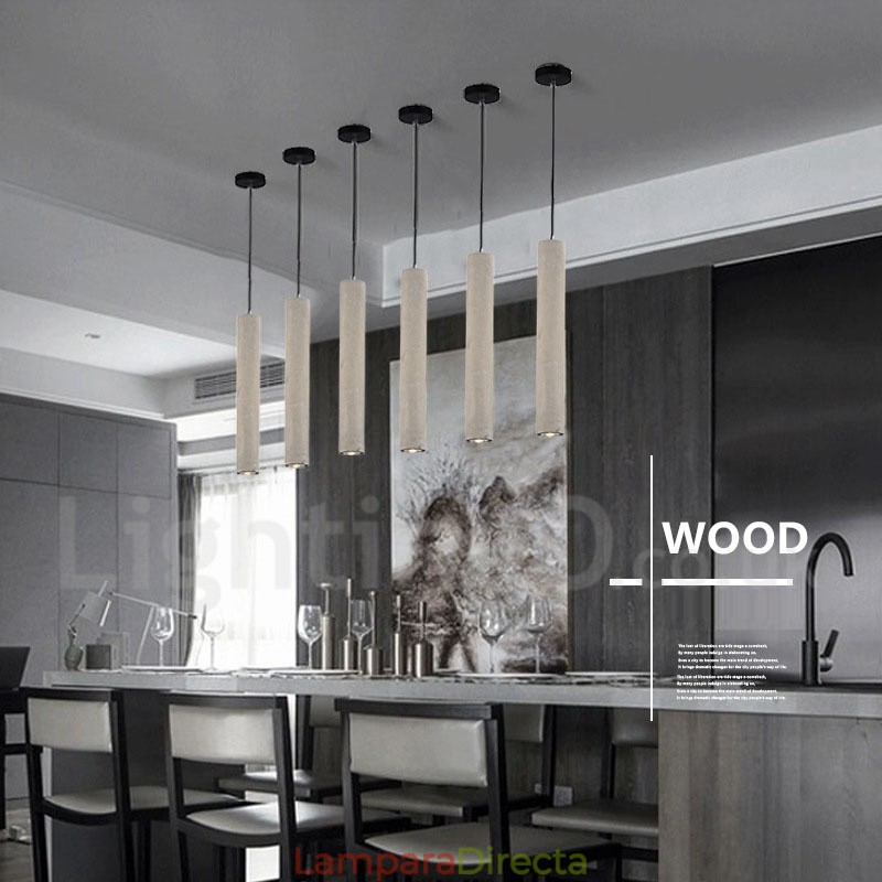 Lámpara colgante de hormigón moderna y contemporánea de 1 luz