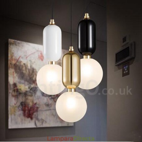 Lámpara colgante contemporánea moderna con pantalla de cristal Lámpara colgante contemporánea moderna con pantalla de cristal