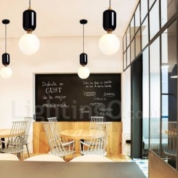 Lámpara colgante contemporánea moderna con pantalla de cristal