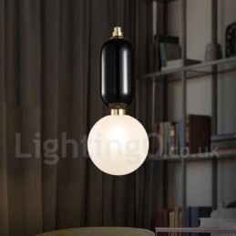 Lámpara colgante contemporánea moderna con pantalla de cristal
