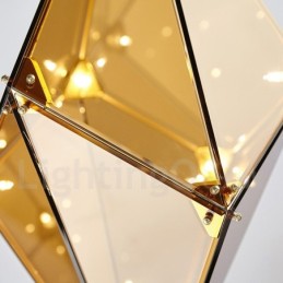 Lámpara colgante moderna y contemporánea con pantalla de vidrio