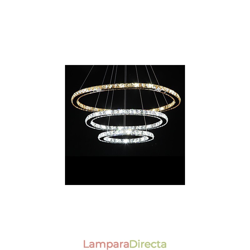 Lámparas de techo con anillo de cristal estilo moderno